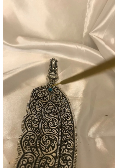 Çubuk Tütsülük İşlemeli Çelik Gümüş Buda Budha Ganesa