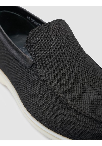 Cabani Leros Triko Siyah Erkek Loafer