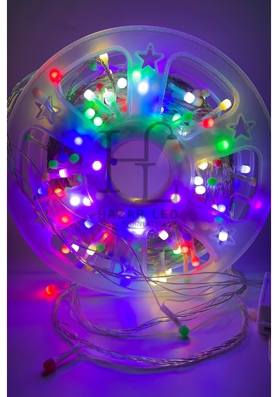 50 M Rgb İp Led Işık Ip20 İç Mekan Eklenebilir Fonksiyonlu Şeffaf Kablolu Dekoratif Led Işık Çok Renkli
