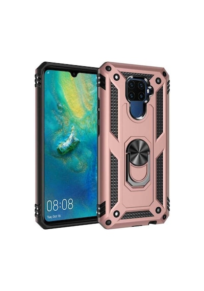 Huawei Mate 30 Lite Kılıf Yüzüklü Zırh Tank Vega