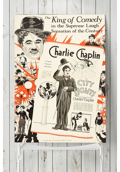 Charlie Chaplin City Lights Film Afişi Poster 2