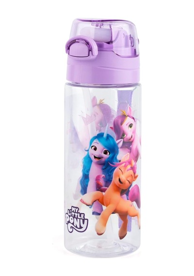 Me Çanta My Little Pony Kız Çocuk 500 Ml Pipetli Plastik Matara Suluk - Mor Kapak Genel