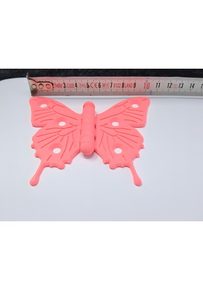 Kelebek Figürlü Menteşe Plastik Pembe