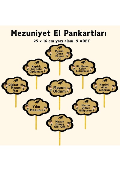 Mezuniyete Özel Yazılı El Pankartı 03