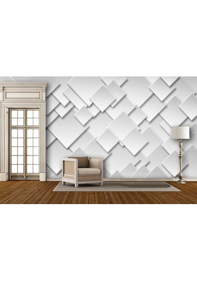 3 Boyutlu Geometrik Desen Duvar Kağıdı (397462832)