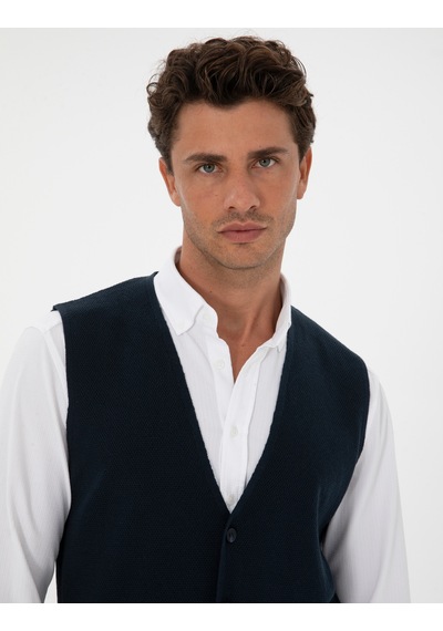 Pierre Cardin Erkek Lacivert Yelek Triko 50317313-vr033 Lacivert