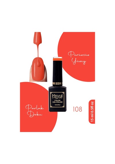 Misyul Uv Led Kalıcı Oje Nail Art 15 Ml 108