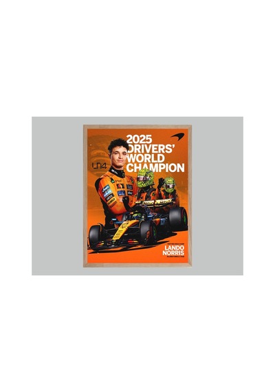 F1 Lando Norris Ahşap Çerçeveli Tek Parça Genç Odası Tablo Çok Renkli - 817661283 Çok Renkli