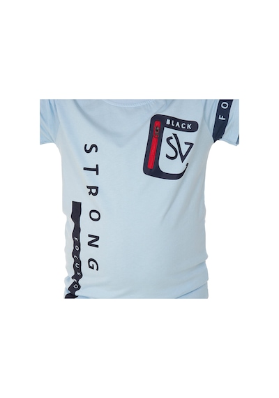 Toontoy Kids Toontoy Erkek Çocuk T-shirt Strong Baskılı Mavi
