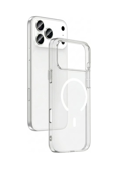 Apple Uyumlu iPhone 17 Pro Kılıf Sararmaz Ultra İnce Sert Mika Magsafe Kamera Yükseltili Celikaksesuar Şeffaf