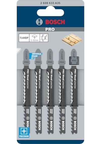 Professional Accessories Hassas Kesim Serisi Ahşap İçin T 144 Dp Dekupaj Testeresi Bıçağı / 5'li Paket çok renkli