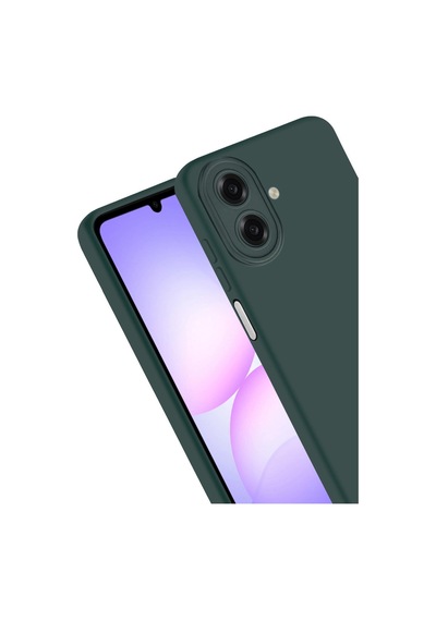 Samsung Uyumlu Galaxy A07 4g Nano İçi Kadife Silikon Koyu Yeşil