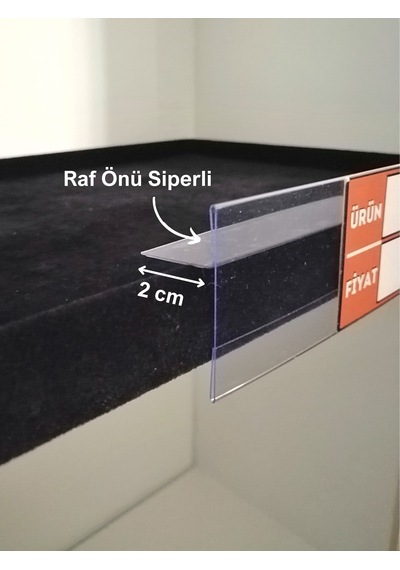 10 Adet Pvc Etiketlik Dik Siperli Yapışkanlı 10x5 Cm Raf Önü