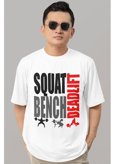 Tasarım Squat Bench Deadlift Fitness Bodybuilding Gym Sporcu Bask Beyaz