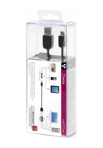 Techlink 710232 Usb 2.0 A Plug To Usb 2.0 B Micro Plug