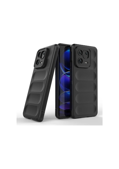 Xiaomi 13 Pro Uyumlu Silikon Kılıf - Kamera Korumalı Esnek Yeni Nesil Airbag Kapak - Siyah