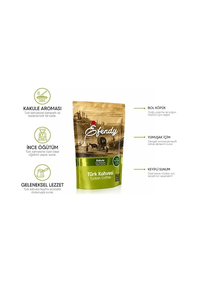 Shazel Efendy Geleneksel Türk Kahvesi Kakuleli Doypack 100 Gr 6 Adet