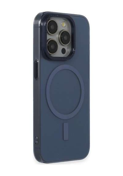 Cosmotex Newface Apple iPhone Uyumlu  15 Pro Max Kılıf Anka Pc Magneticsafe Sert Metal Kapak - Lacivert