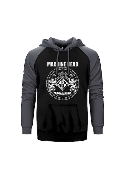 Machine Head Album 2020 Gri Renk Reglan Kol Kapşonlu Sweatshirt Gri