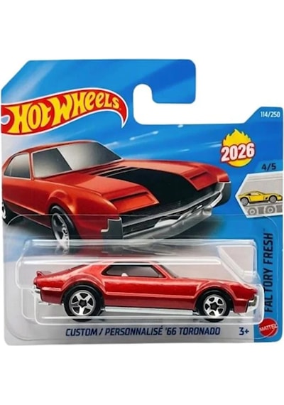 Hot Wheels Custom '66 Toronado - Factory Fresh 2026 Özel Seri Metal Oyuncak Araba Kırmızı