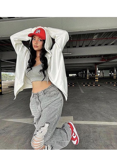 Unisex Kırmızı Renk Beyaz Logo Beyzbol Ny New York Şapka - Unisex Kırmızı
