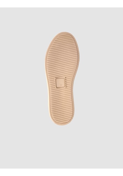 Monamae %100 Hakiki Deri Kremsüet Kadın Loafer Krem