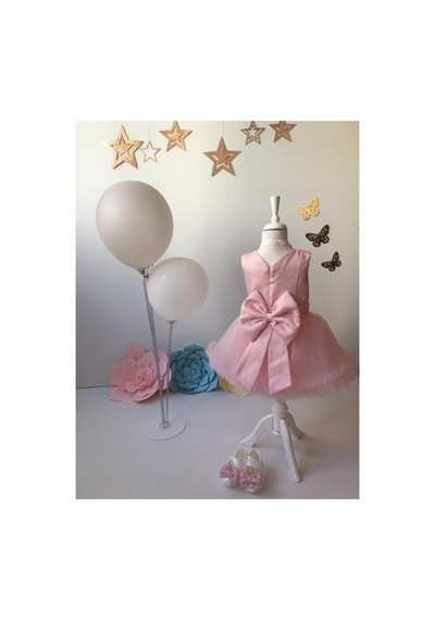 Hayy Baby Kids Wear Dantelli Pembe Tütü Elbise
