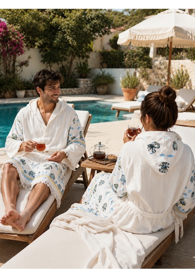 Müslin Taş Baskı Deniz Bornoz Kapşonlu, %100pamuklu- Kapşonlu - Deniz-spa-havuz-banyo Unisex Bornoz Krem - Deniz Canlıları Müslin Taş Baskı Deniz Bornoz Kapşonlu, %100pamuklu- Kapşonlu - Deniz-spa-havuz-banyo Unisex Bornoz Krem - Deniz Canlıları