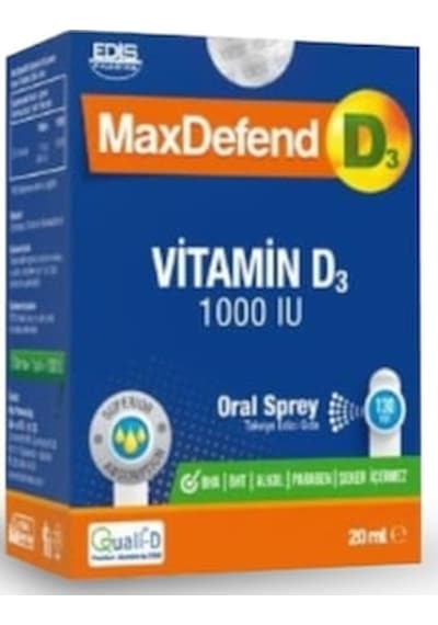 Maxdefend Vitamin D3 1000 Iu 20 ML Oral Sprey
