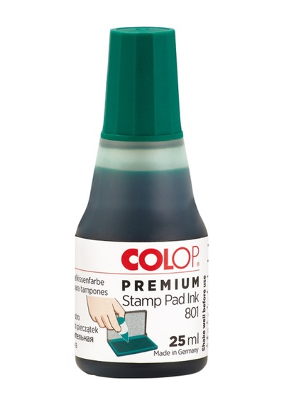 Colop 801 25ml Yeşil Mürekkep Siyah