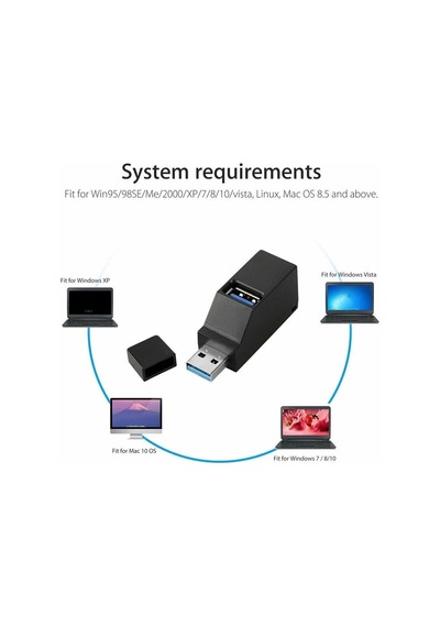 Hub 3 Port Usb 3.0 Ve Usb 2.0 Çoklayıcı Switch 4422 Çok Renkli