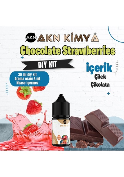 Chocolate Strawberries Dıy Kit Çilek Çikolata Gıda Aroması %20 Oranda Aroma İçerir Hazır Değildir 30 Ml