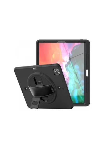 Newface Apple iPad Uyumlu  Pro 12.9 2021 Kılıf Strap-c Otterbox Tablet Kapak - Siyah