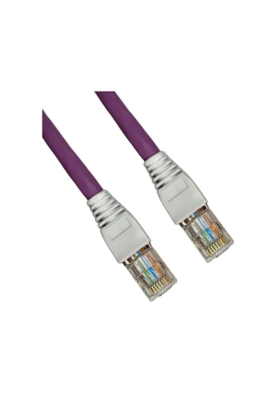 Cat7 Patch Kablo 3 Metre U/utp Lszh %100 Saf Bakır Cu/cu 10 Gigabit 600mhz - Mor