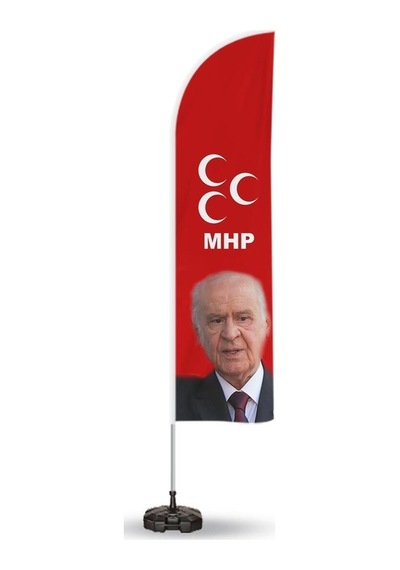 Milliyetçi Hareket Partisi Reklam Yönlendirme Ve Tanıtım Yelken Bayragı
