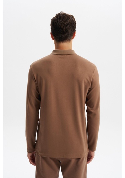 Ar-ma Erkek Slim Fit Fermuarlı Polo Yaka Sweatshirt İnce Modal Pamuk Elastan Karışımlı Örme İnterlok Kumaş K30554989102 Kahverengi-k7 Kahverengi Ar-ma Erkek Slim Fit Fermuarlı Polo Yaka Sweatshirt İnce Modal Pamuk Elastan Karışımlı Örme İnterlok Kumaş K30554989102 Kahverengi-k7 Kahverengi