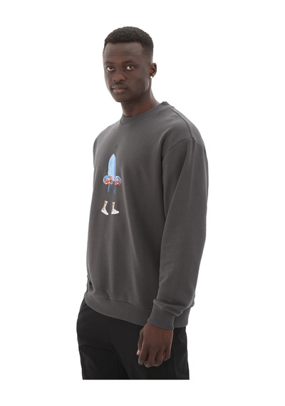 Mnc3410-ant New Balance Mnc3410 Erkek Sweatshirt Antrasit Mnc3410-ant Antrasit