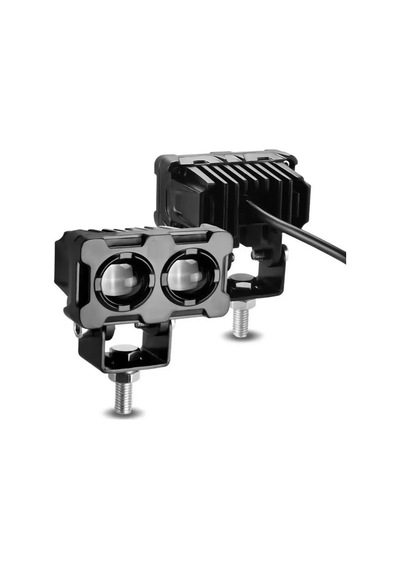Robot Sis Farı Çift Renk Sarı-beyaz Araç Motosiklet Led Lamba Çift Gözlü 50w Metal 2 Adet