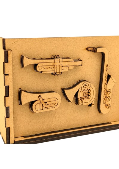 Müzik Dükkanı Ahşap Maket Seti Dıy Miniatür Müzik Mağazası Peri Led'li 3d Puzzle