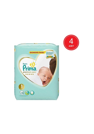 Prima Bebek Bezi Premium Care 1 Numara Yenidoğan 4 x 70 280 Adet 4'lü