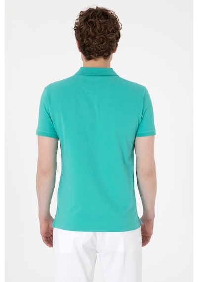 U.S. Polo Assn. Erkek Slim Fit Polo Yaka Mint Basic Tişört 50298011-VR090
