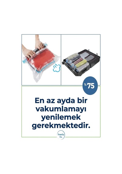 6'li Manuel Vakumlu Seyahat Poşeti Hurcu 40x60 Cm - 3 Adet, 30x40 Cm - 3 Adet Sıvı Geçirmez, Küf Toz Haşere