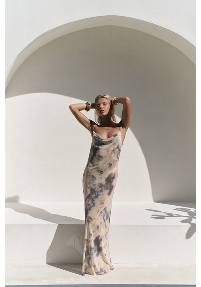 Mai Collection Mai Studios Co. Chomhan Askılı Degaje Sarı Uzun Elbise sarı Mai Collection Mai Studios Co. Chomhan Askılı Degaje Sarı Uzun Elbise sarı