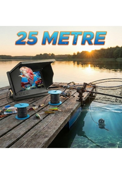 25 Metre Sualtı Balık Tutma Kamerası