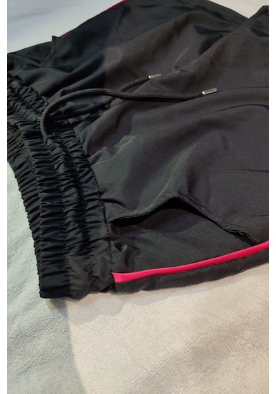 Bigiyin Siyah Büyük Beden Kadın Deniz Şortu Büyük Beden Şort 2xl-7xl Siyah