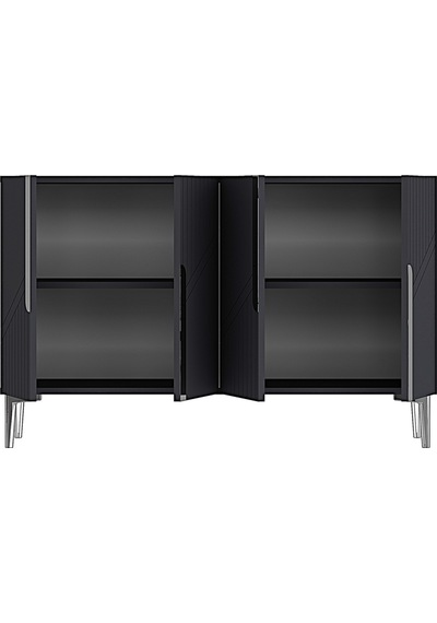 Ka1228as Evva Konsol Ve Tv Sehpası Antrasit-silver 120cm