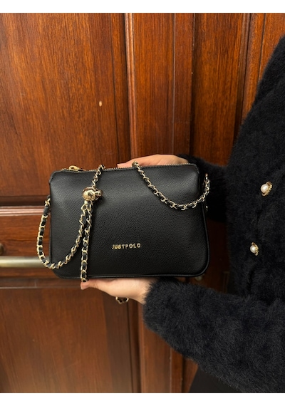 Just Polo Kadın Zincir Askılı Günlük Ve Özel Kullanıma Omuz & Çapraz Çanta Shoulder Bag Siyah 78739187