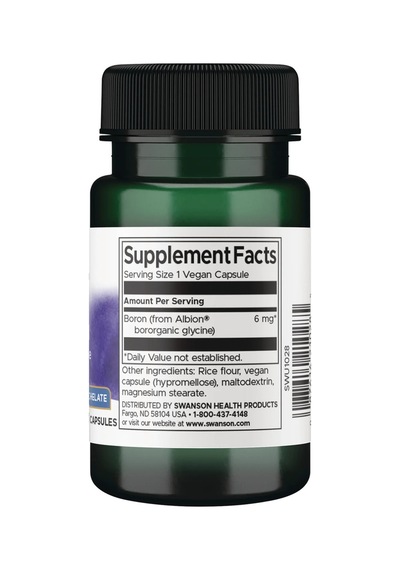 Swanson Nutrition Albion Boron 6 Mg 60 Kapsül Gıda Takviye