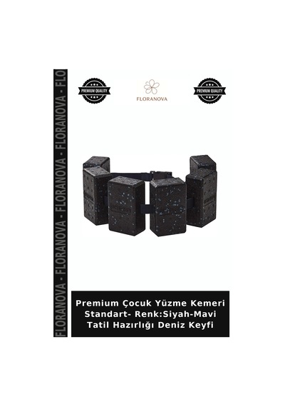 Premium Çocuk Yüzme Kemeri Standart- Renk:siyah-mavi Tatil Hazırlığı Deniz Keyfi Belirtilmemiş
