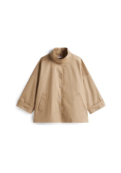 Tommy Hilfiger Cotton Blend Rlx Jac, Aeg Bej Kadın Ceket